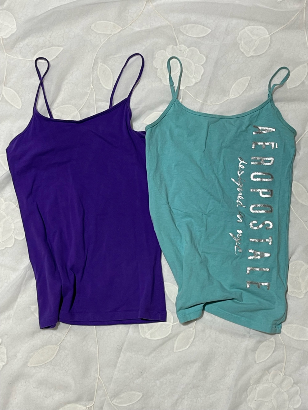 No Boundaries Purple Tank Top and Aeropostale Green Tank